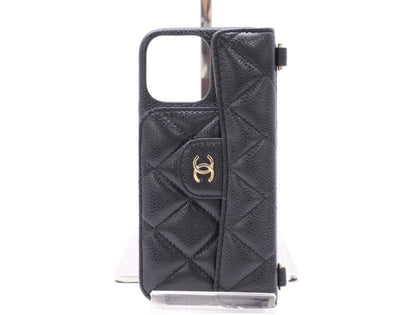 CHANEL Caviar Skin iPhone 13 Case Matlasse Cocomark Other Accessories
