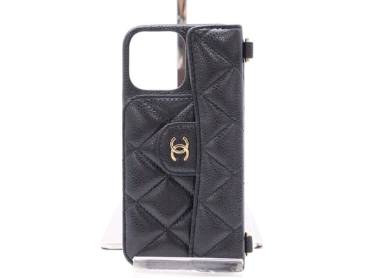CHANEL Caviar Skin iPhone 13 Case Matlasse Cocomark Other Accessories