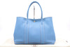 HERMES Negonda O Stamp Garden Party PM Handbag, Blue, with Dust Bag