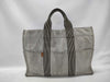 HERMES New Foule Tote Bag MM Canvas Gray Handbag