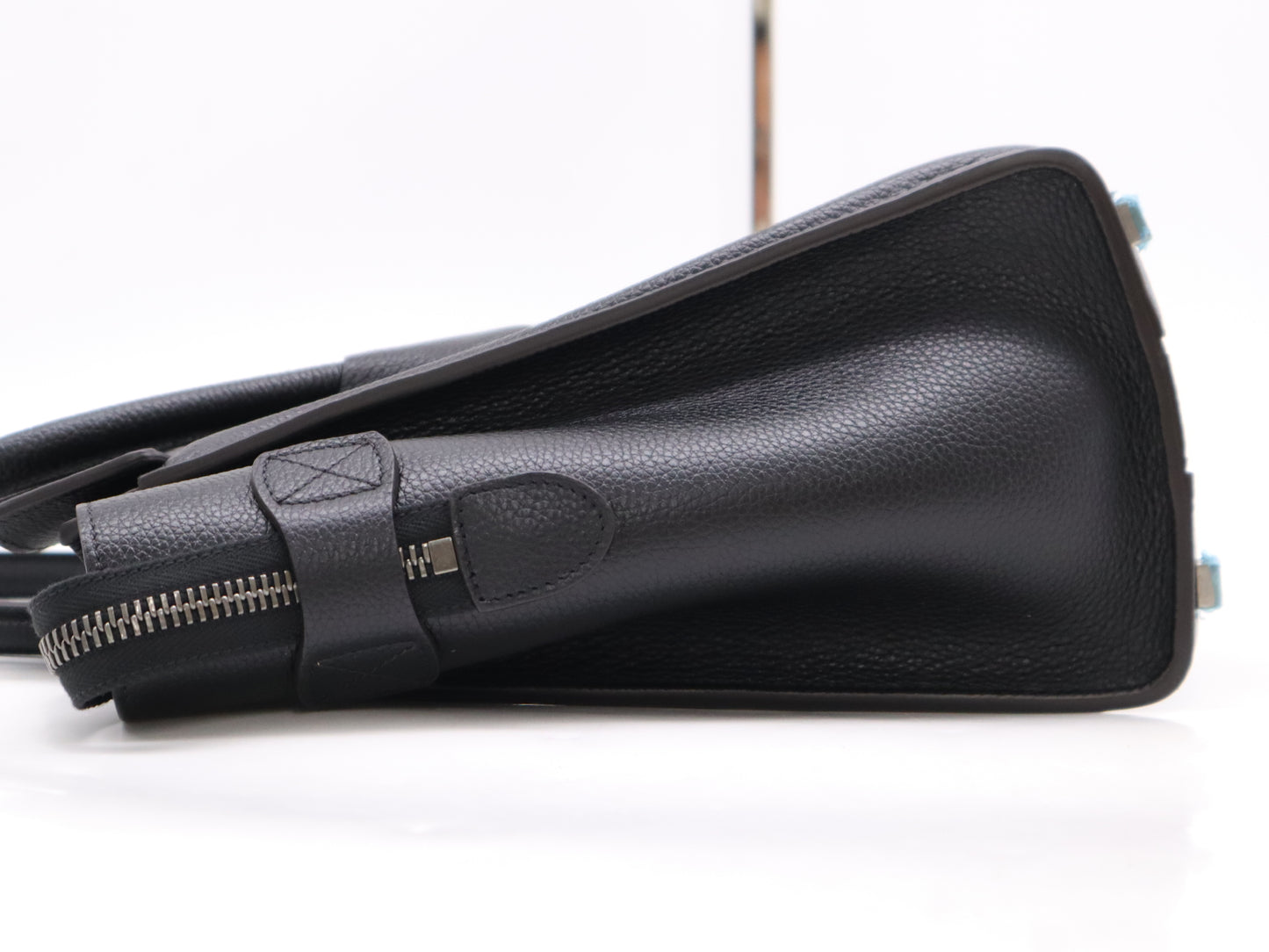 CELINE Leather Luggage Micro Shopper Black Tote Bag with Dust Bag