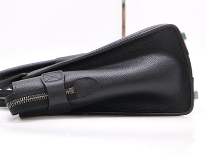 CELINE Leather Luggage Micro Shopper Black Tote Bag with Dust Bag