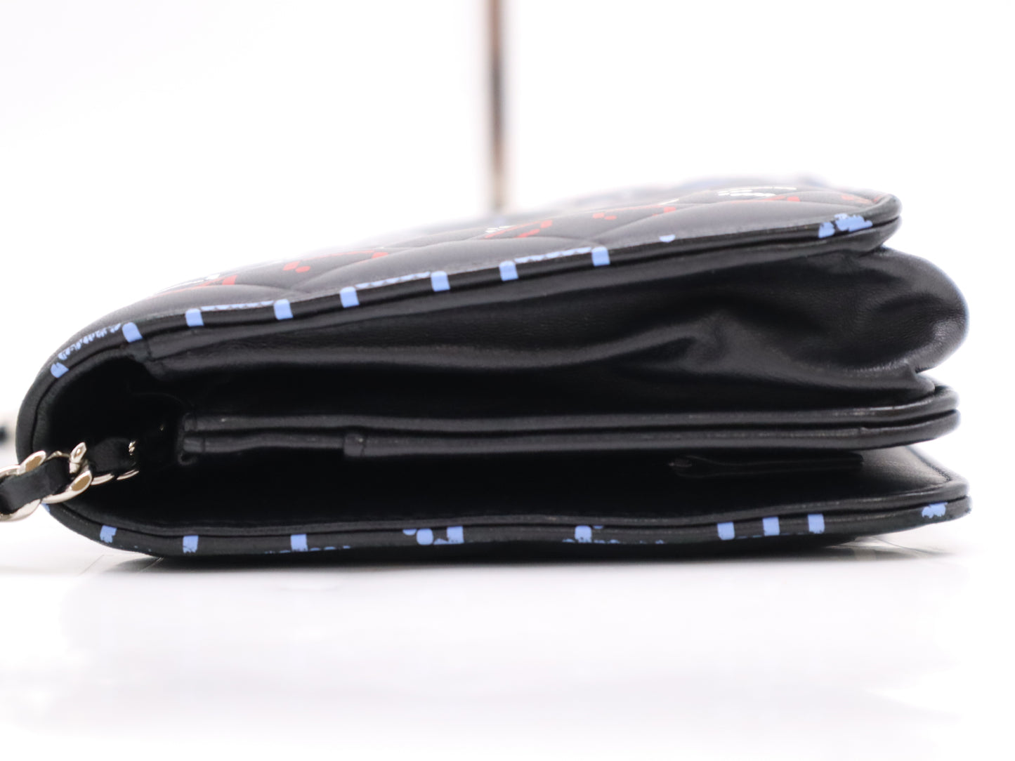 CHANEL Lambskin Matelasse Chain Wallet Black Seal 23633777 Shoulder Bag