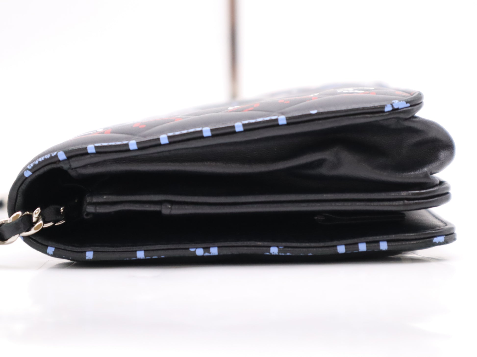 CHANEL Lambskin Matelasse Chain Wallet Black Seal 23633777 Shoulder Bag