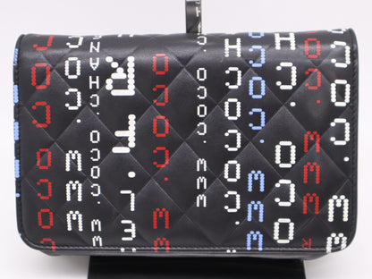 CHANEL Lambskin Matelasse Chain Wallet Black Seal 23633777 Shoulder Bag