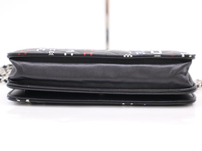 CHANEL Lambskin Matelasse Chain Wallet Black Seal 23633777 Shoulder Bag