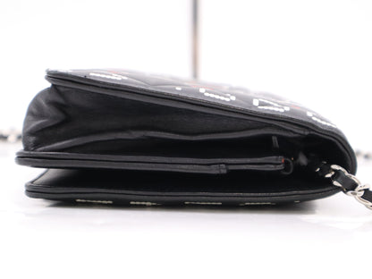 CHANEL Lambskin Matelasse Chain Wallet Black Seal 23633777 Shoulder Bag