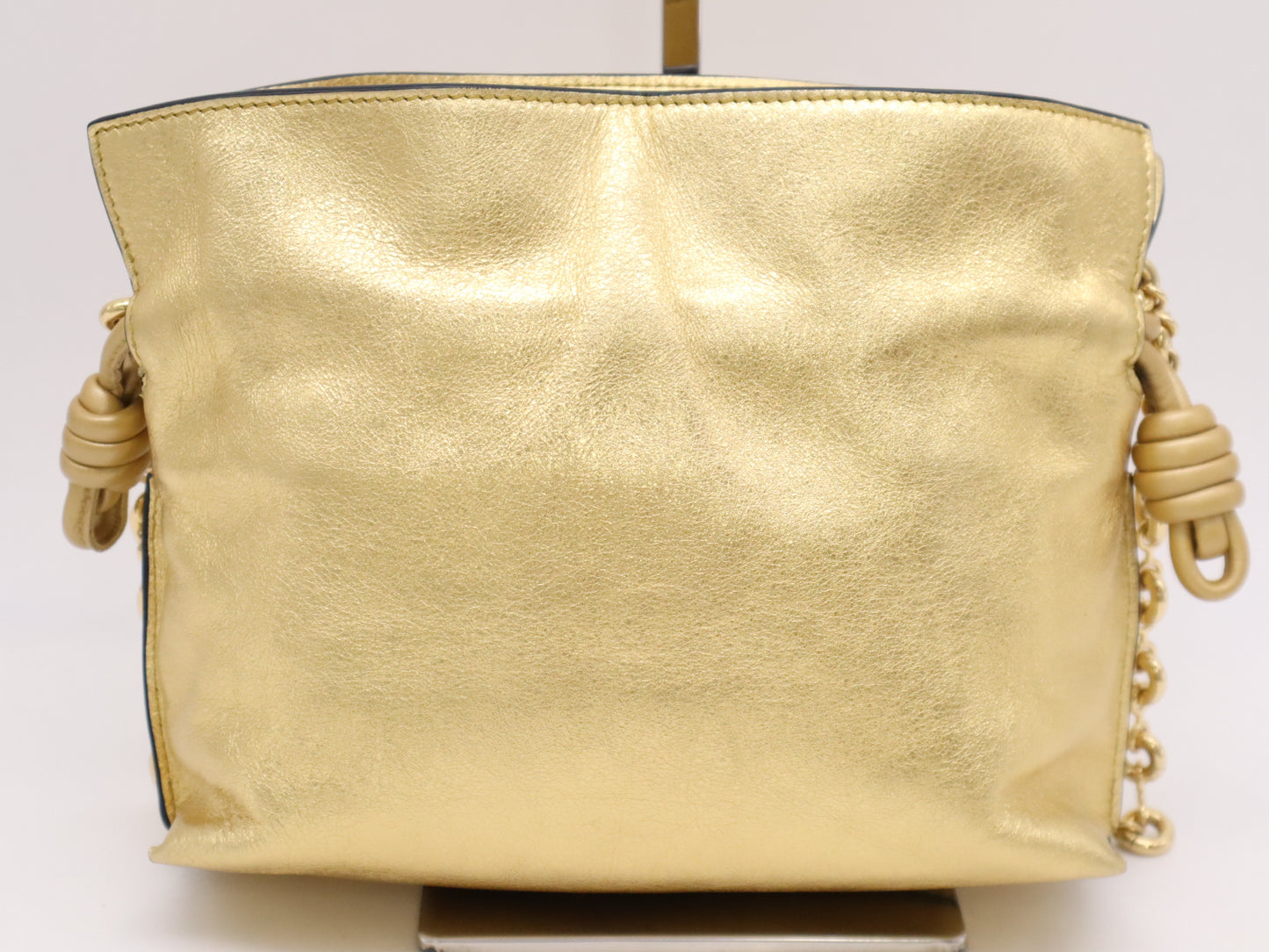 LOEWE A411FC2X62 Napa Calfskin Flamenco Clutch Mini Chain Shoulder Bag Gold