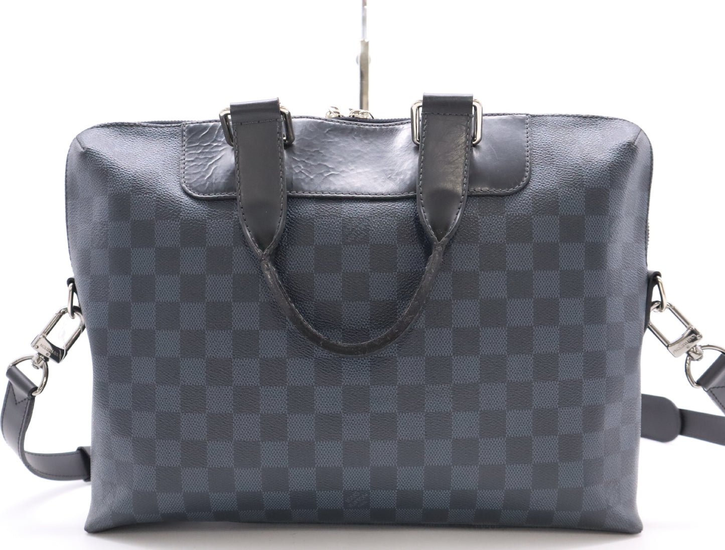 LOUIS VUITTON N42241 Damier Cobalt PDJ Porte Documenta Menjour Business Bag with Shoulder Strap