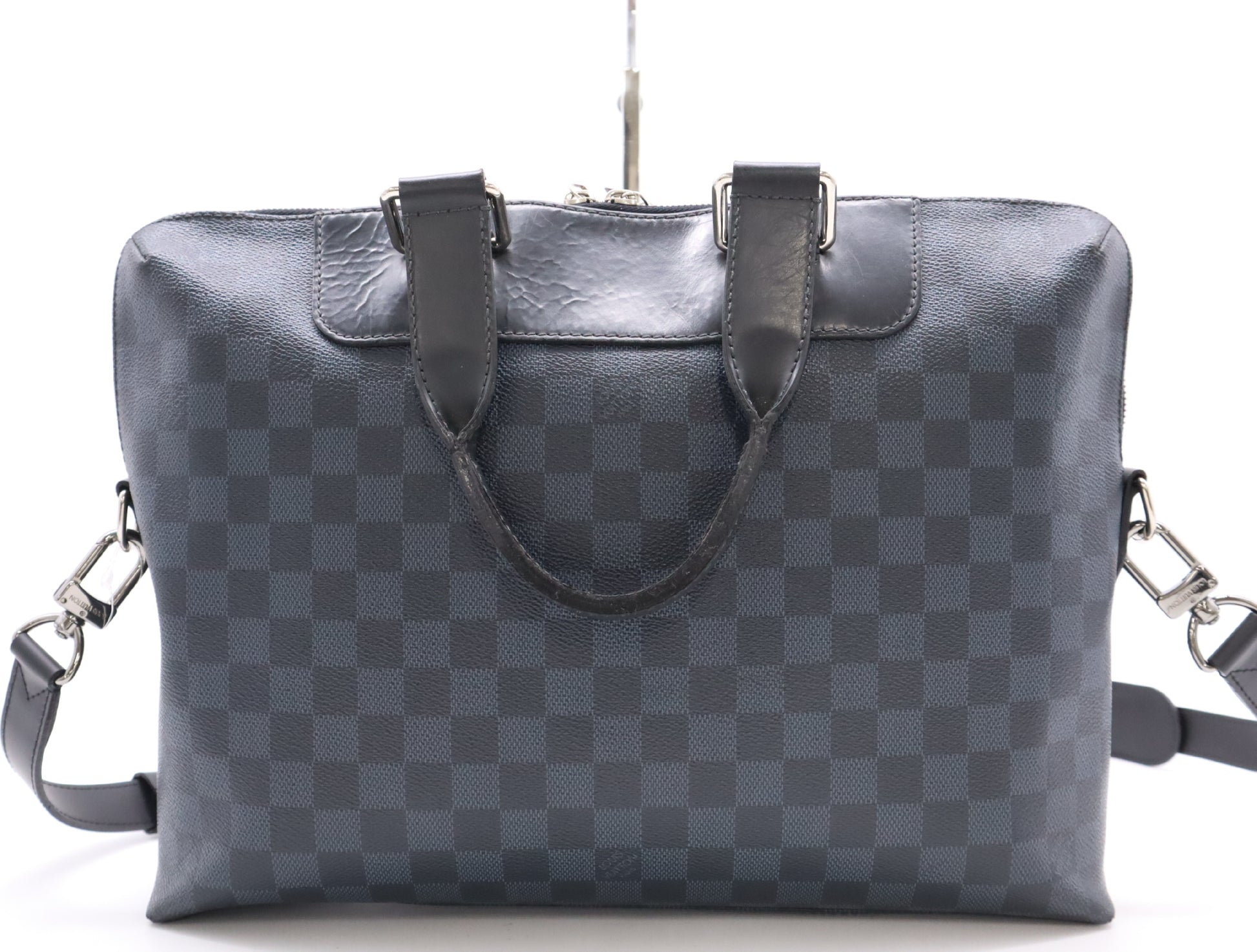 LOUIS VUITTON N42241 Damier Cobalt PDJ Porte Documenta Menjour Business Bag with Shoulder Strap