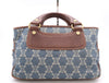 CELINE Denim x Leather Paris Macadam Boogie Bag Handbag Blue Handbag