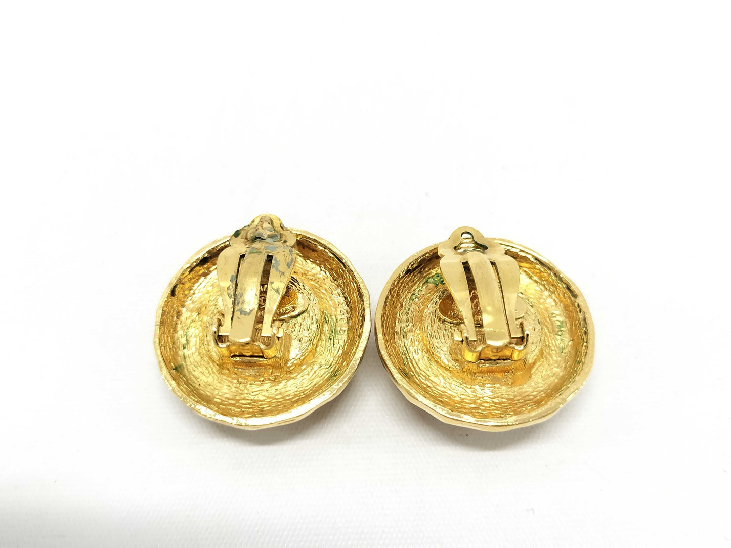 CHANEL Faux Pearl Earrings with Rice, Gold, Women's, Box Included