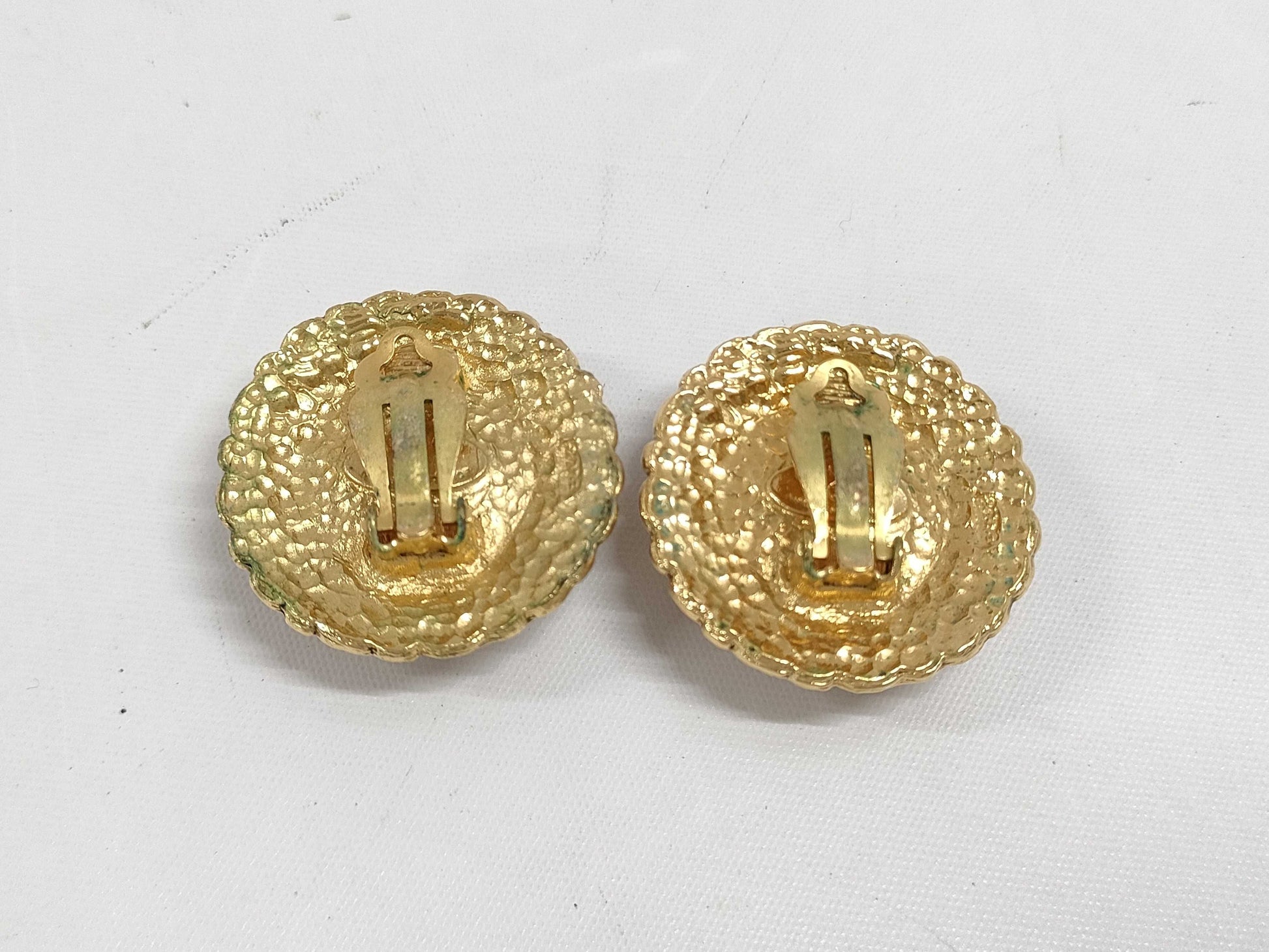 CHANEL Faux Pearl Earrings with Rice, Gold