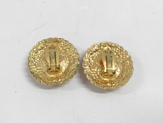 CHANEL Faux Pearl Earrings with Rice, Gold