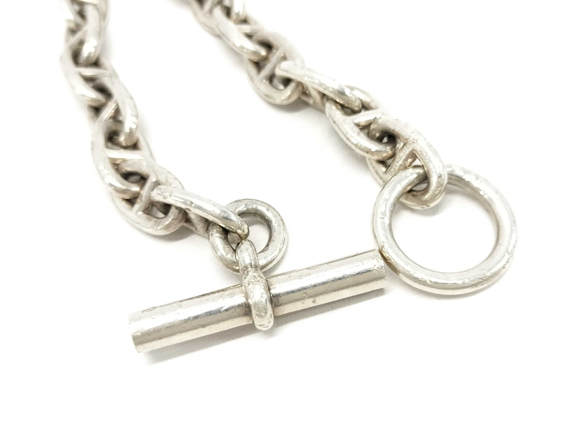 HERMES SV925 Chaine d'Ancre MM Bracelet 58.3g Bracelet/Bangle