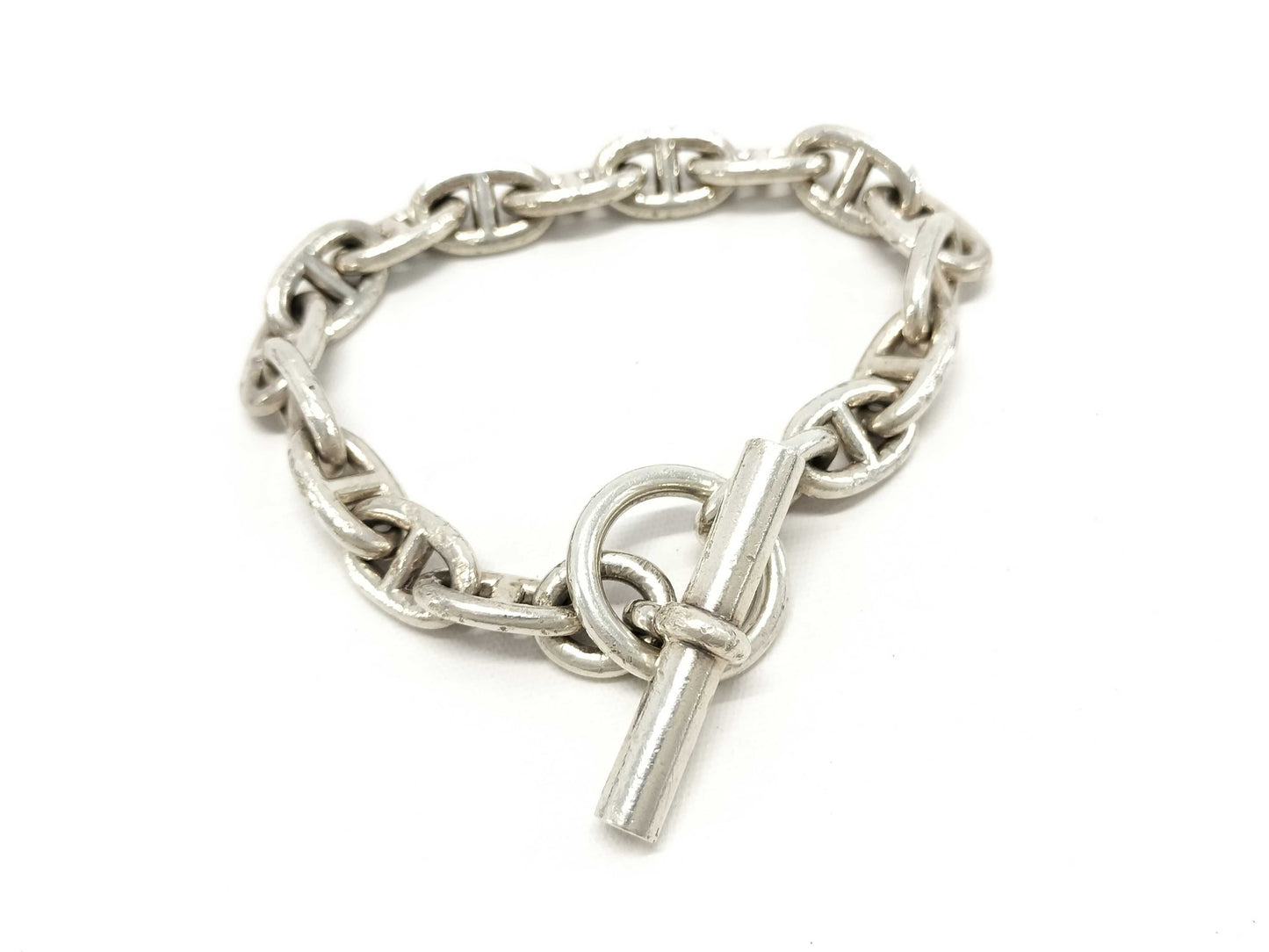 HERMES SV925 Chaine d'Ancre MM Bracelet 58.3g Bracelet/Bangle