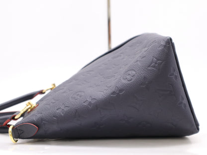 LOUIS VUITTON M44397 Monogram Empreinte V Tote MM Marine Rouge with Name Tag and Shoulder Strap CA0159 Tote Bag