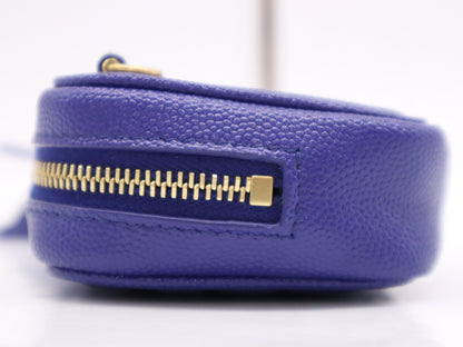 SAINT LAURENT Leather BRS635088 Baby Blue Leather Chain Shoulder Bag with Dust Bag