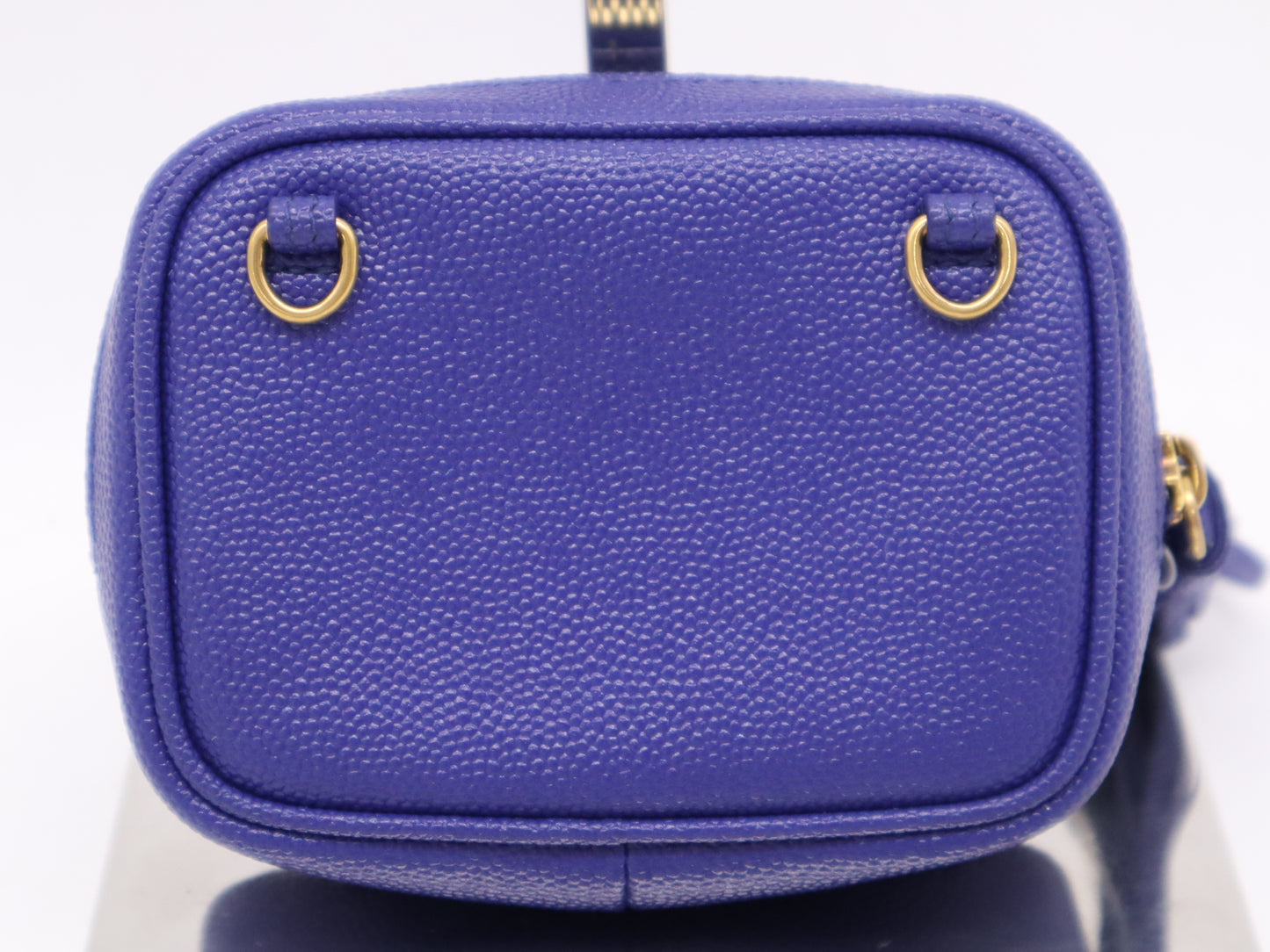 SAINT LAURENT Leather BRS635088 Baby Blue Leather Chain Shoulder Bag with Dust Bag