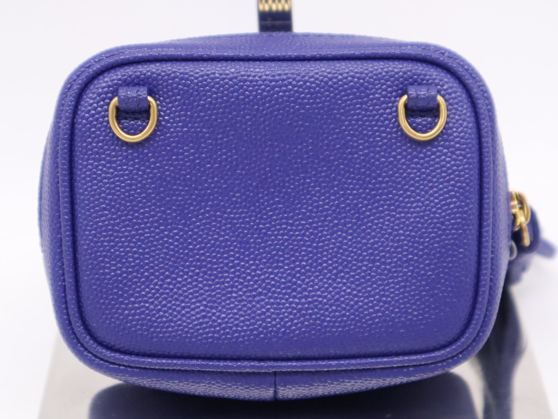 SAINT LAURENT Leather BRS635088 Baby Blue Leather Chain Shoulder Bag with Dust Bag