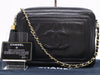 CHANEL Lambskin Coco Mark Shoulder Bag with Fringe, Black GD Hardware, Seal, Card Included, Dust Bag and Card Included, 0555715