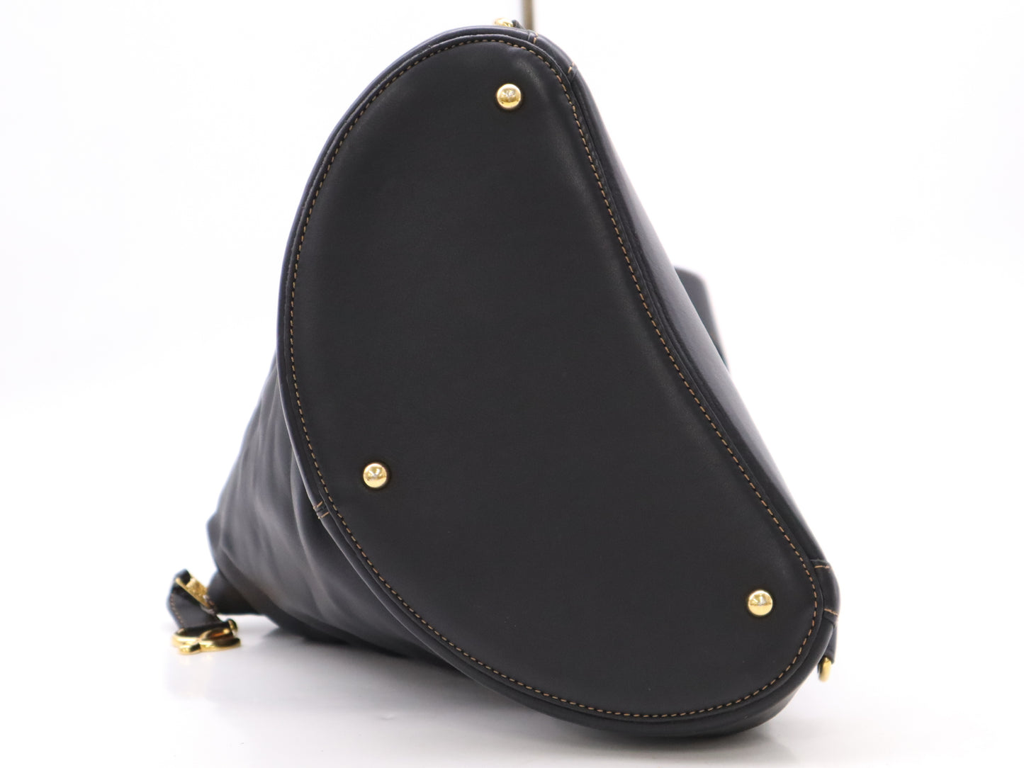 LOEWE Leather Anton Backpack, One-Shoulder Bag, Black, with Pouch