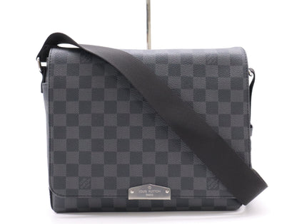 LOUIS VUITTON N40349 Graphite District PM NV2 RFID Confirmed Shoulder Bag