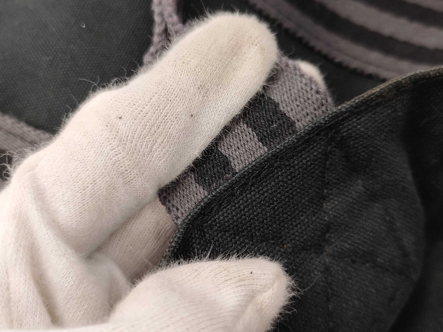 HERMES Four Tou PM Handbag Canvas Black Handbag