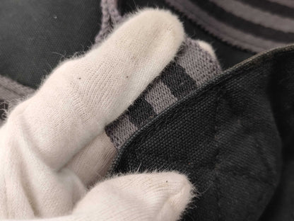 HERMES Four Tou PM Handbag Canvas Black Handbag