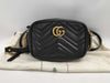 GUCCI 448065 GG Marmont Chain Shoulder Bag in Quilted Leather, Black, with Dust Bag