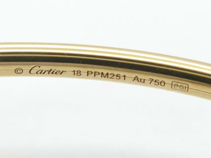 Cartier Justo Ankle SM #18 Diamond YG Au750 9.5g Bracelet Bangle