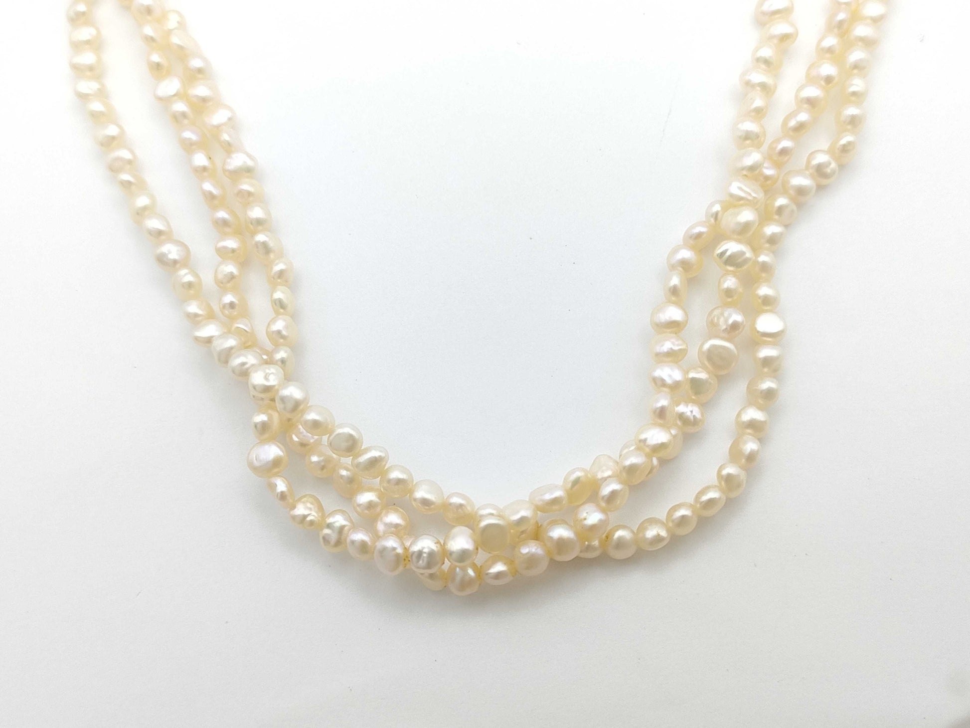 TASAKI Keshi Pearl Diameter Approx. 2.3-3.4mm SV 28.7g Necklace 