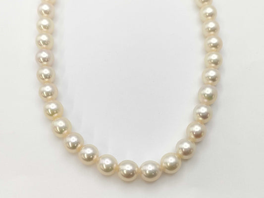 TASAKI 82cm Semi Round Pearl Diameter Approx. 7.5-7.8mm K14WG 71.4g Necklace 