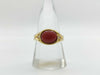 POLA Coral Diameter Approx. 8.0*9.5mm D0.04ct 750 8.2g Ring 