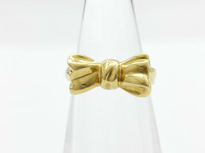 Tiffany&Co. Ribbon YG 750 5.2g Ring 