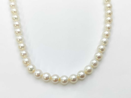 TASAKI Long 125cm Pearl Diameter Approx. 6.9-7.3mm SV 91.8g Necklace 