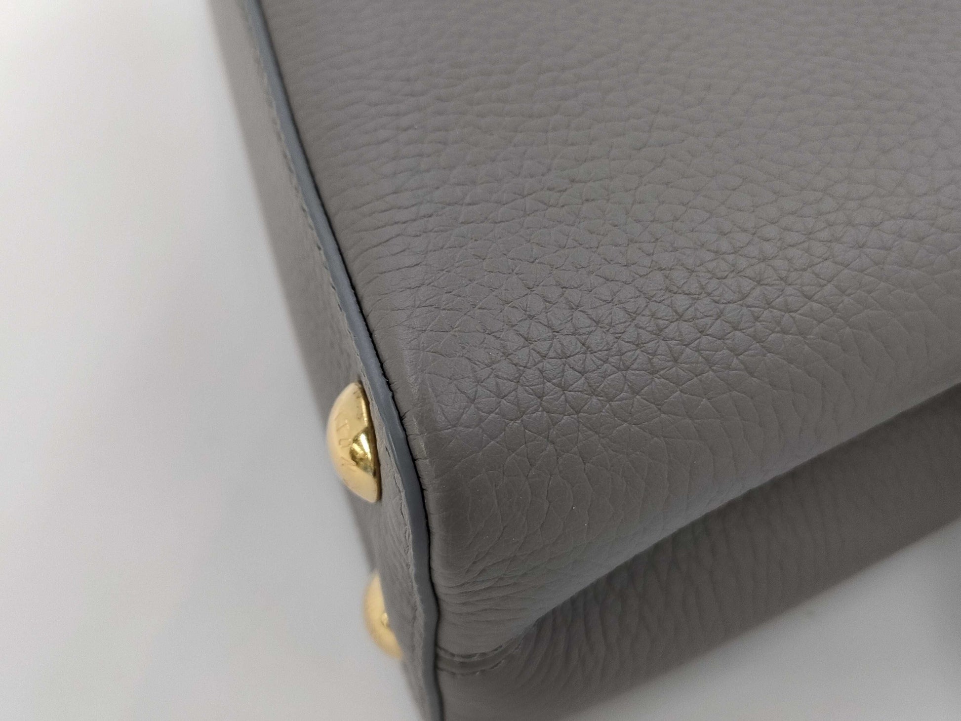 LOUIS VUITTON LOUIS VUITTON bag LV logo x python Capucines BB gray handbag