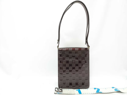 LOUIS VUITTON Damier Vernis Club Bordeaux Shoulder Bag