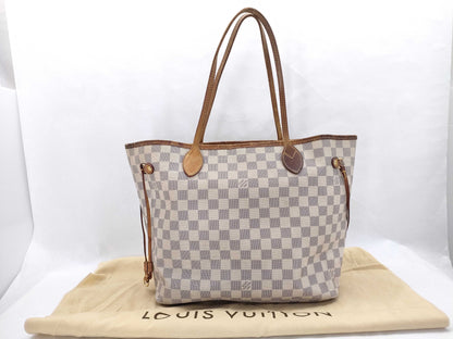 LOUIS VUITTON Damier Azur Neverfull Tote Bag