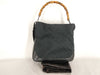 GUCCI GG Canvas Bamboo One-Shoulder Black Shoulder Bag