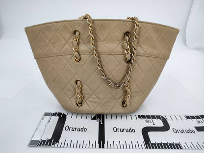 CHANEL Matlasse Chain Shoulder Bag 1st Beige Shoulder Bag