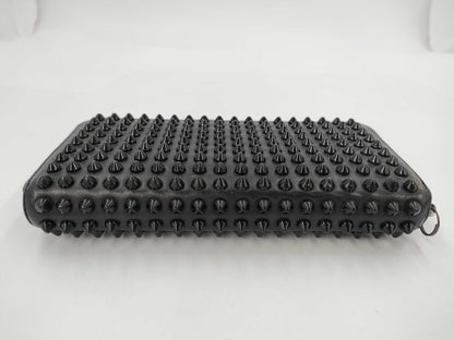 Christian Louboutin Louboutin Studded Zippy Wallet Black Wallet