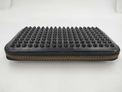 Christian Louboutin Louboutin Studded Zippy Wallet Black Wallet