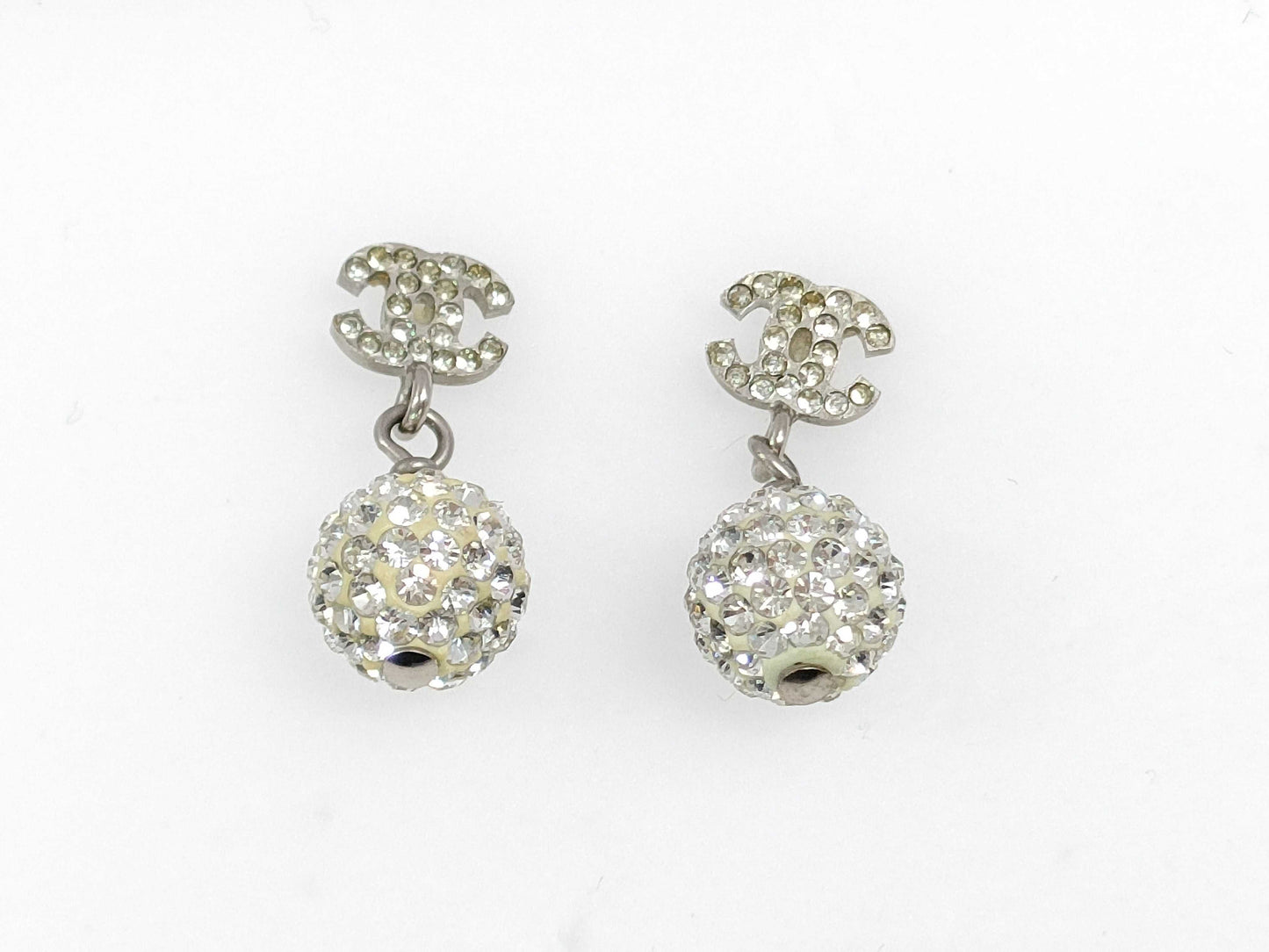 CHANEL Rhinestone Earrings