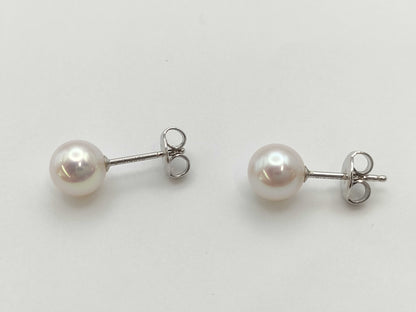 MIKIMOTO Pearl Diameter Approx. 7.3mm/7.5mm K18 2.1g Earrings 