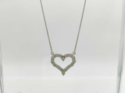 Tiffany&Co. Sentimental Heart Diamond PT950 4.7g Necklace