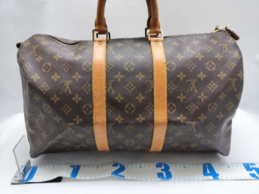 LOUIS VUITTON Monogram Keepall Boston Bag