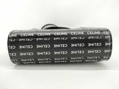 CELINE Logo Shoulder Bag Black Handbag