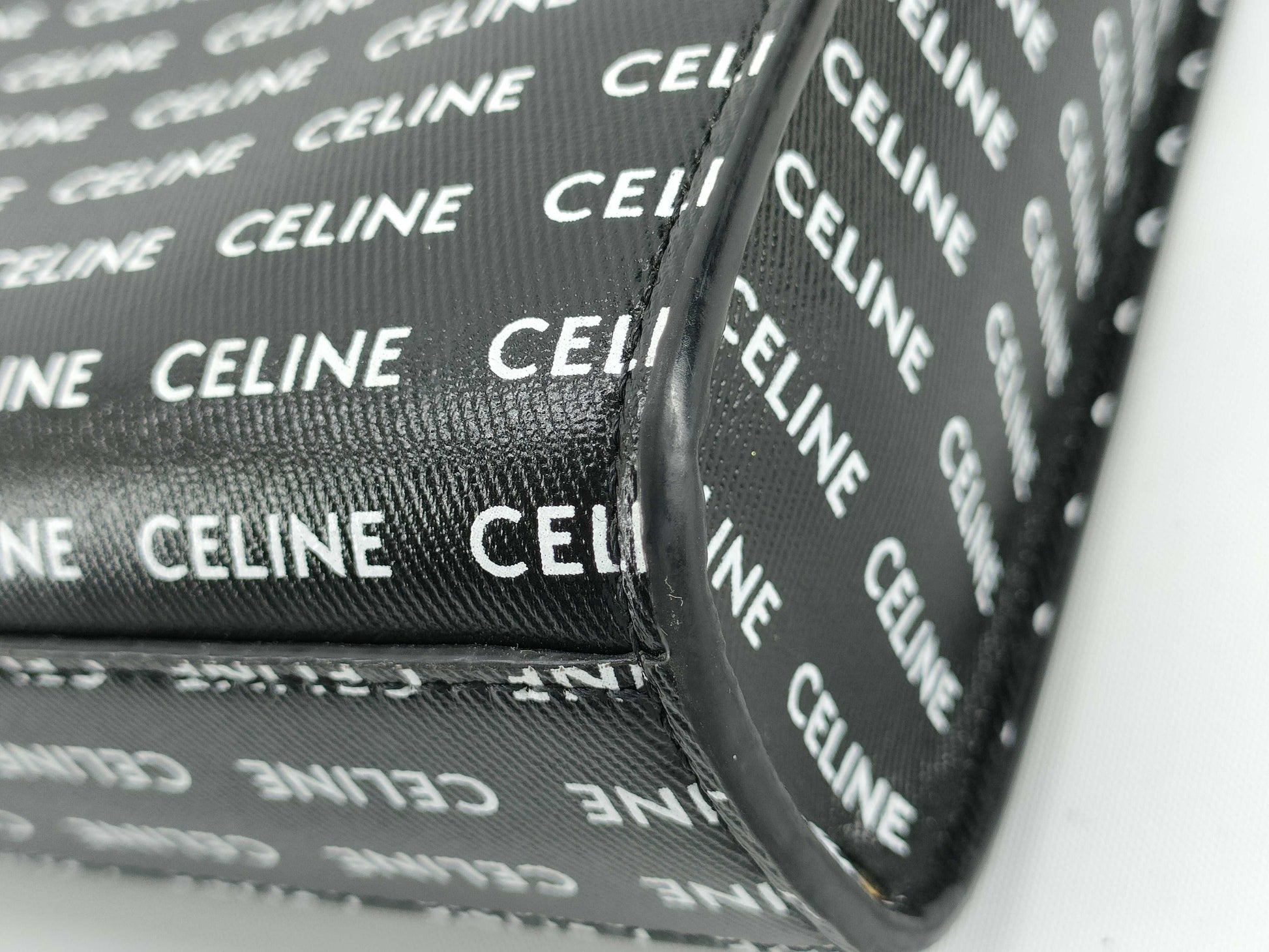 CELINE Logo Shoulder Bag Black Handbag