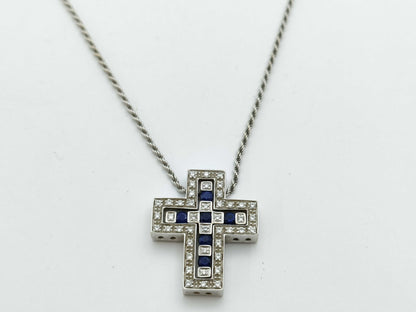 Damiani Belle Epoque Sapphire Diamond WG 750 9.9g Necklace